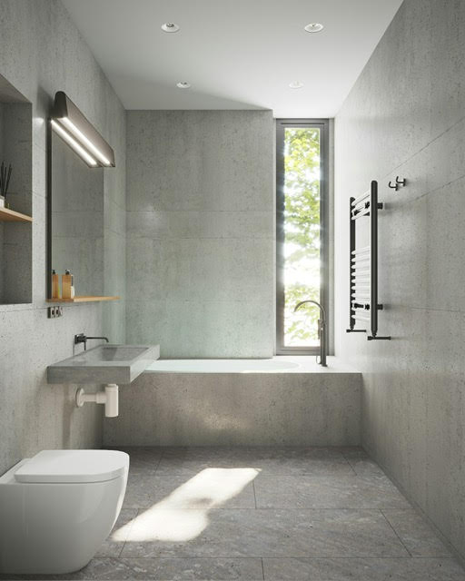 Concrete Minimalist Bath